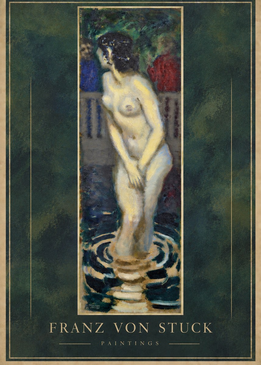 Franz von Stuck The Bather No4 - Póster