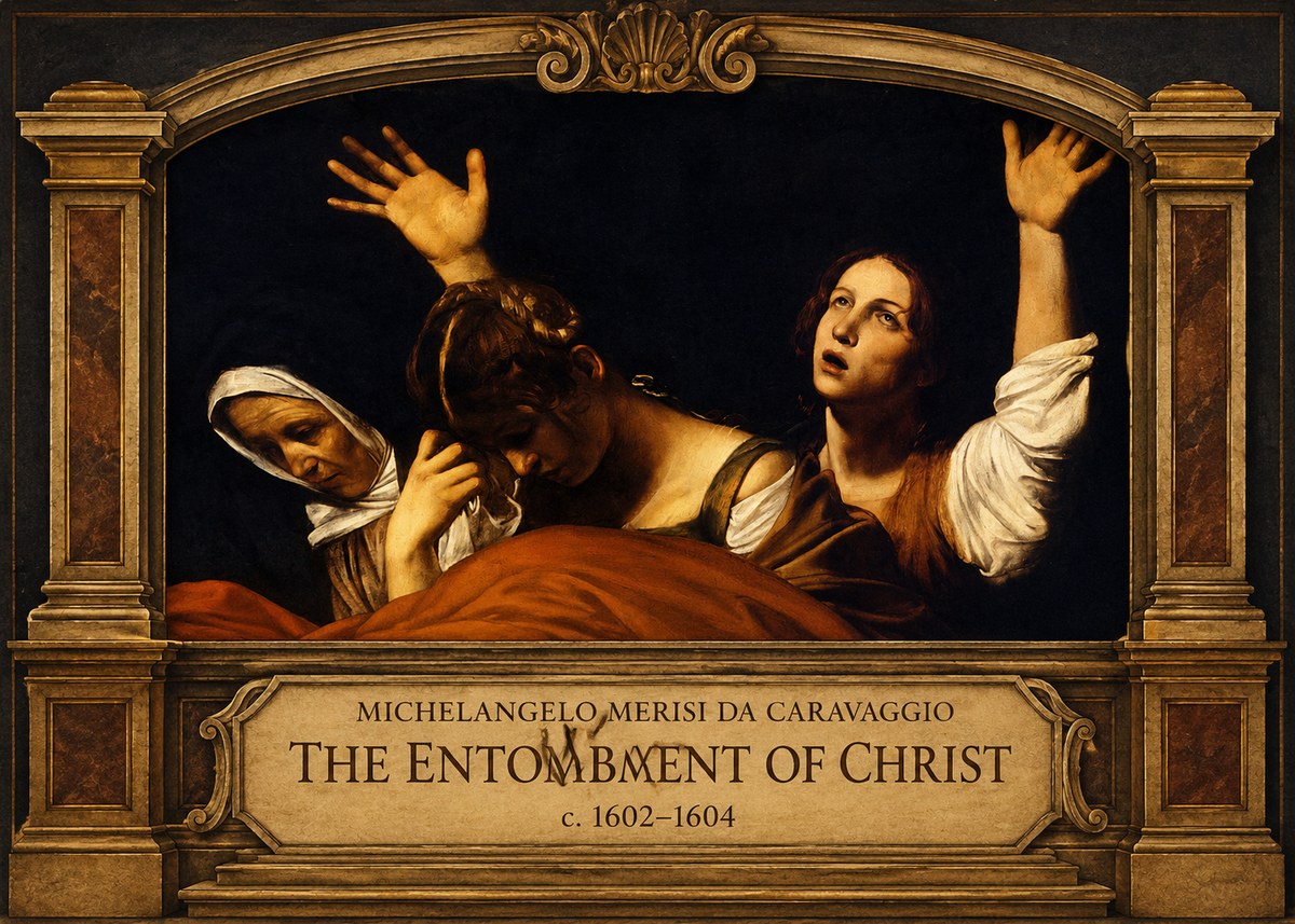 Michelangelo Merisi da Caravaggio The Entombment of Christ I No3 - Póster