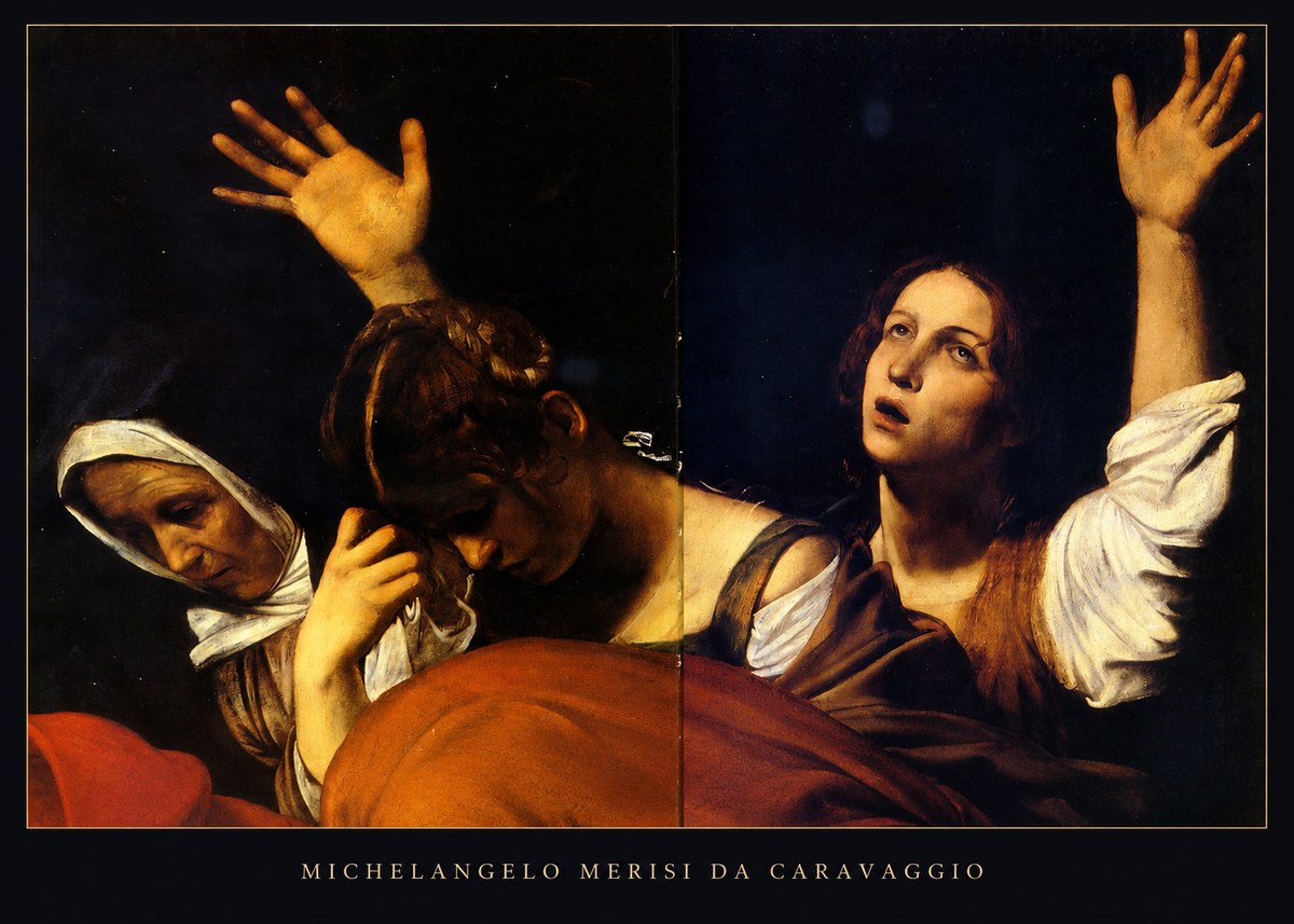 Michelangelo Merisi da Caravaggio The Entombment of Christ I No5 - Póster