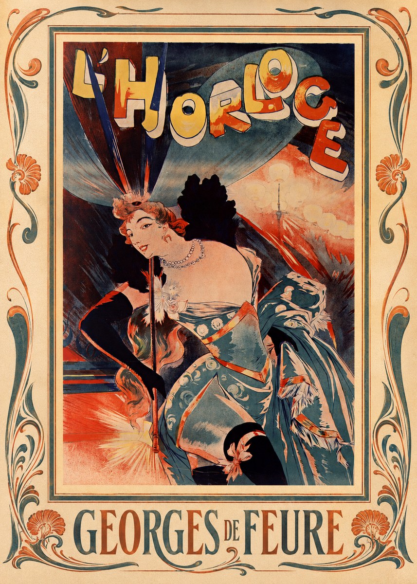 Georges de Feure L'horloge II No1 - Póster