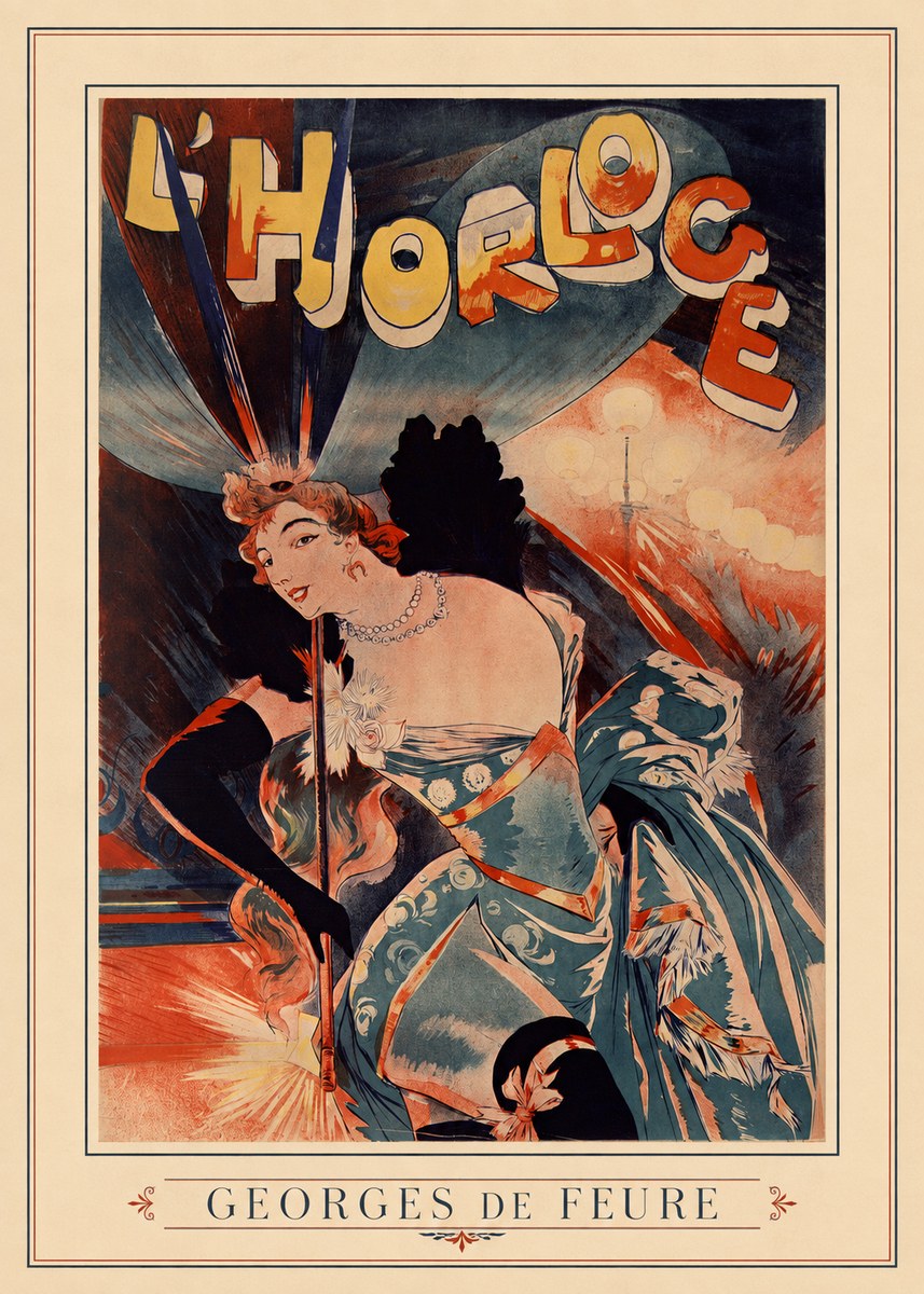 Georges de Feure L'horloge II No4 - Póster