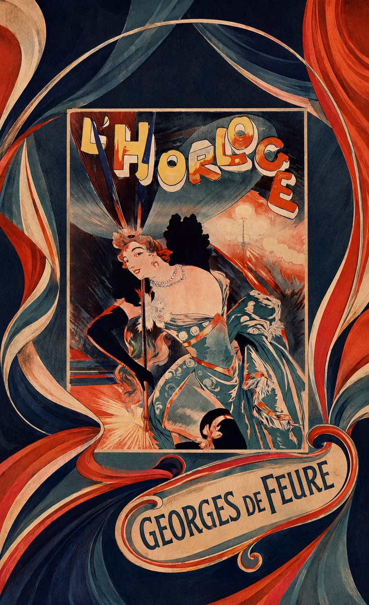 Georges de Feure L'horloge II No5 - Póster