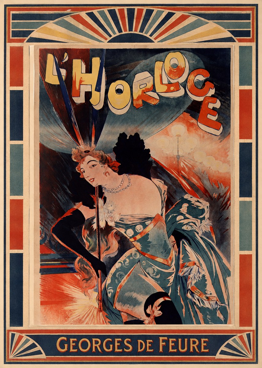 Georges de Feure L'horloge II No6 - Póster