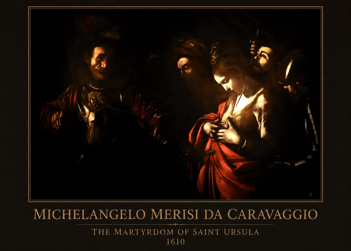 Michelangelo Merisi da Caravaggio The Martyrdom of Saint Ursula No1 - Póster