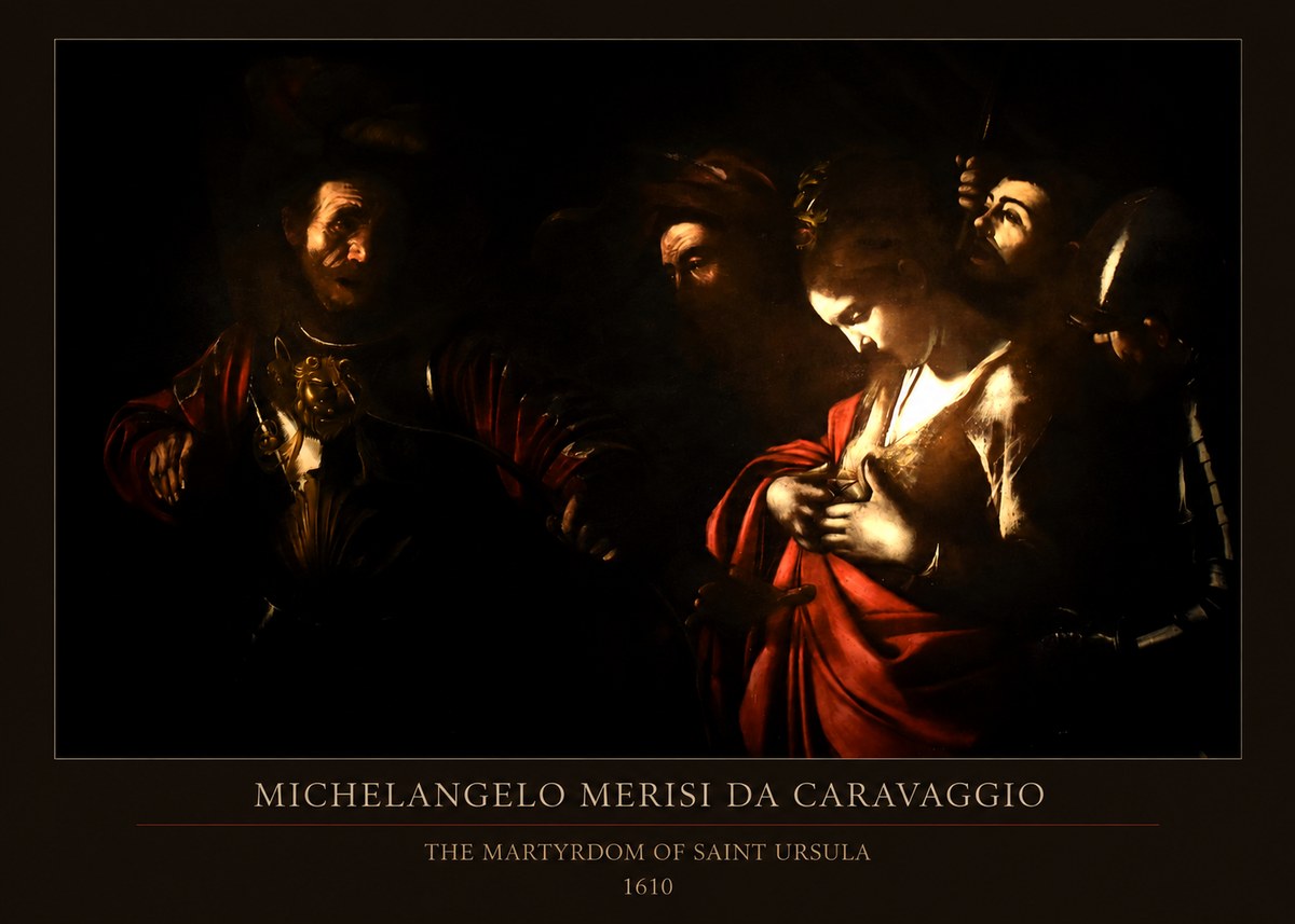 Michelangelo Merisi da Caravaggio The Martyrdom of Saint Ursula No5 - Póster