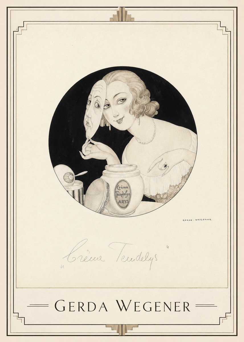 Gerda Wegener Crème Teindelys I No1 - Póster