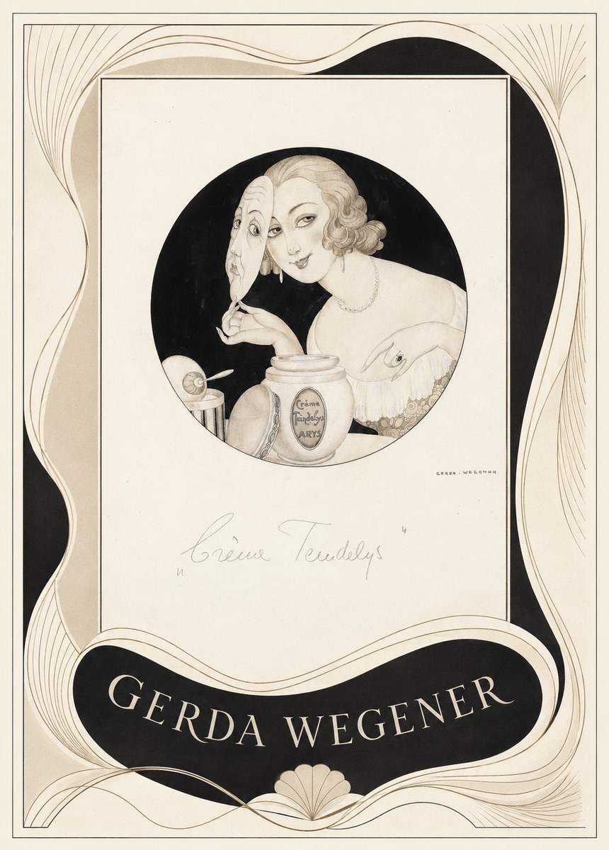Gerda Wegener Crème Teindelys I No3 - Póster