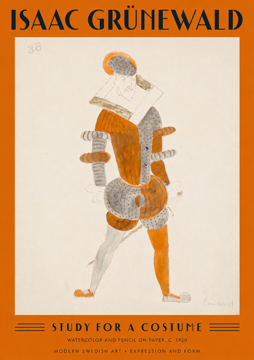 Isaac Grünewald Study for a Costume II No3 - Póster