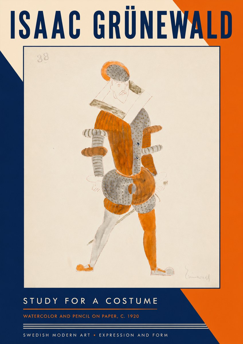 Isaac Grünewald Study for a Costume II No5 - Póster