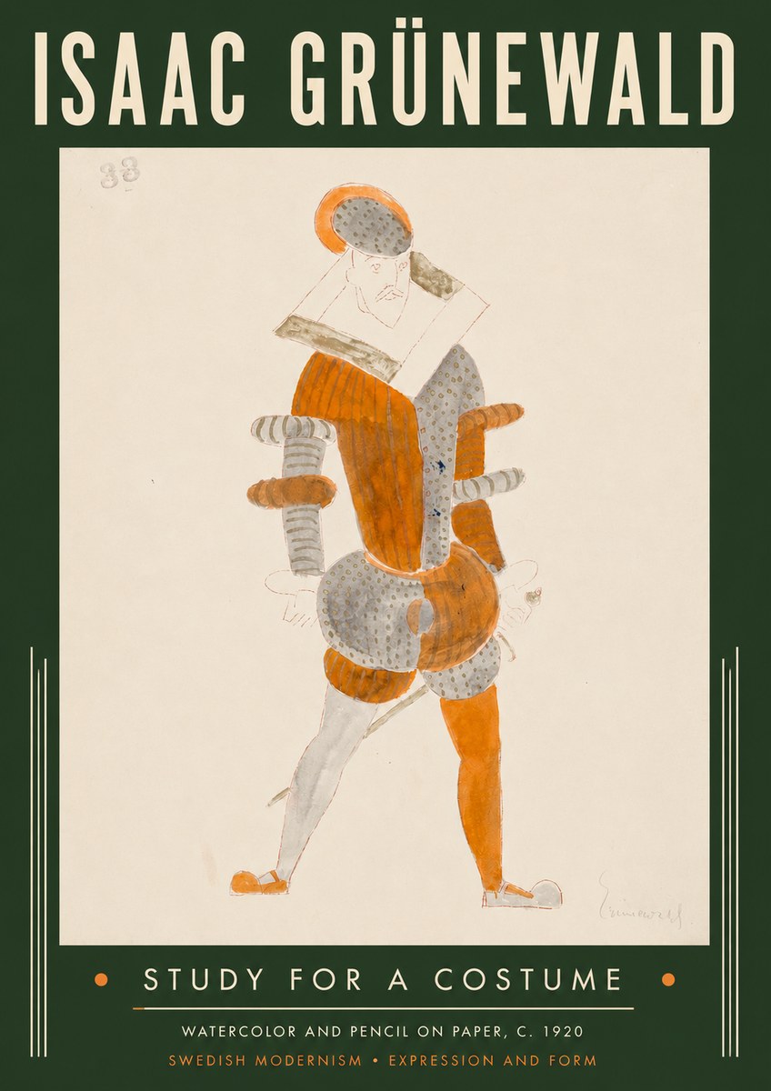 Isaac Grünewald Study for a Costume II No6 - Póster