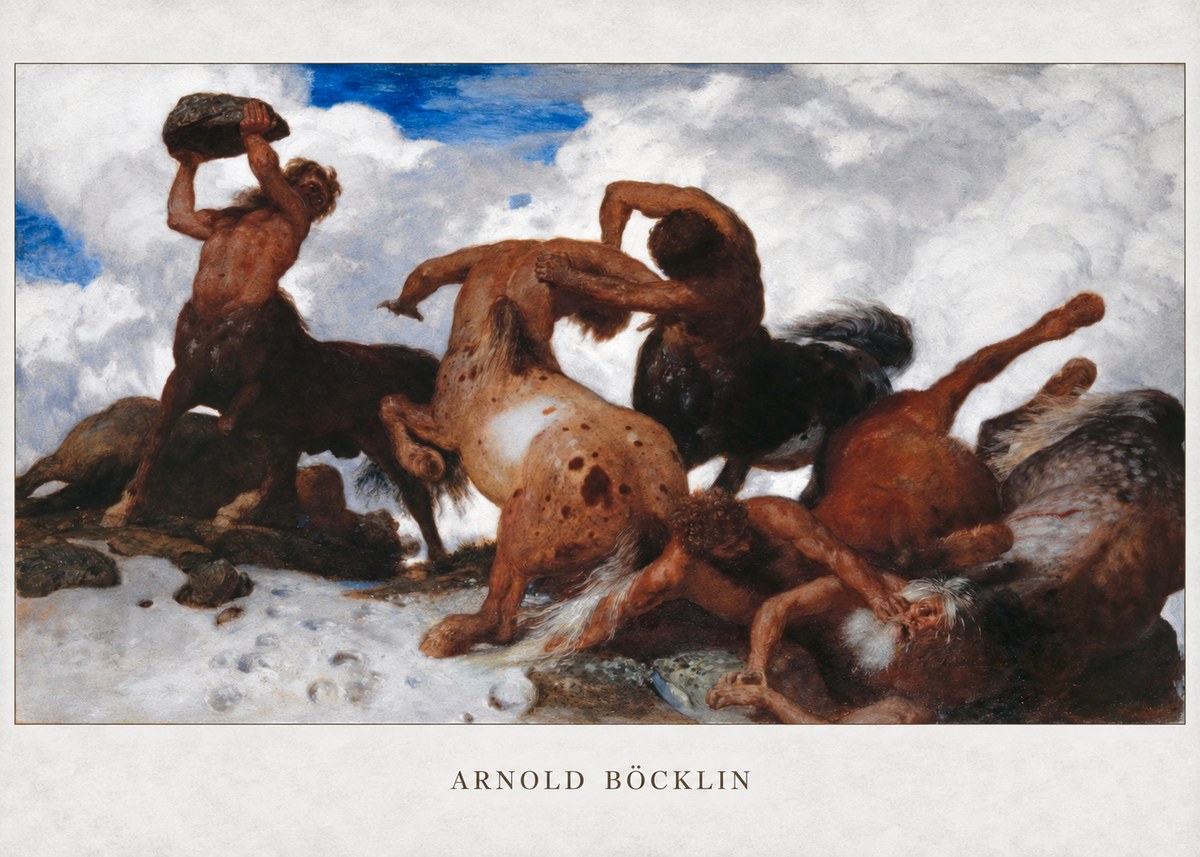 Arnold Böcklin Battle of the Centaurs No2 - Póster