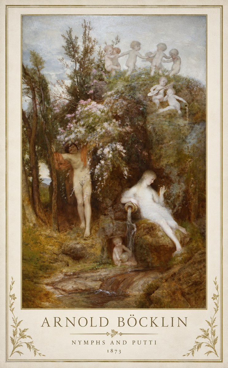 Arnold Böcklin Springtime No2 - Póster