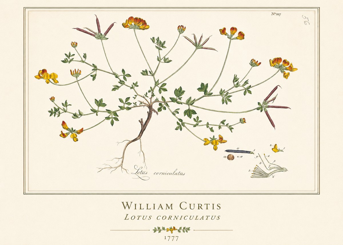 William Curtis Lotus Corniculatus II No1 - Póster