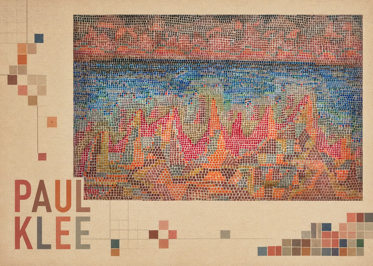 Paul Klee Abstract Gridded Composition No2 - Póster