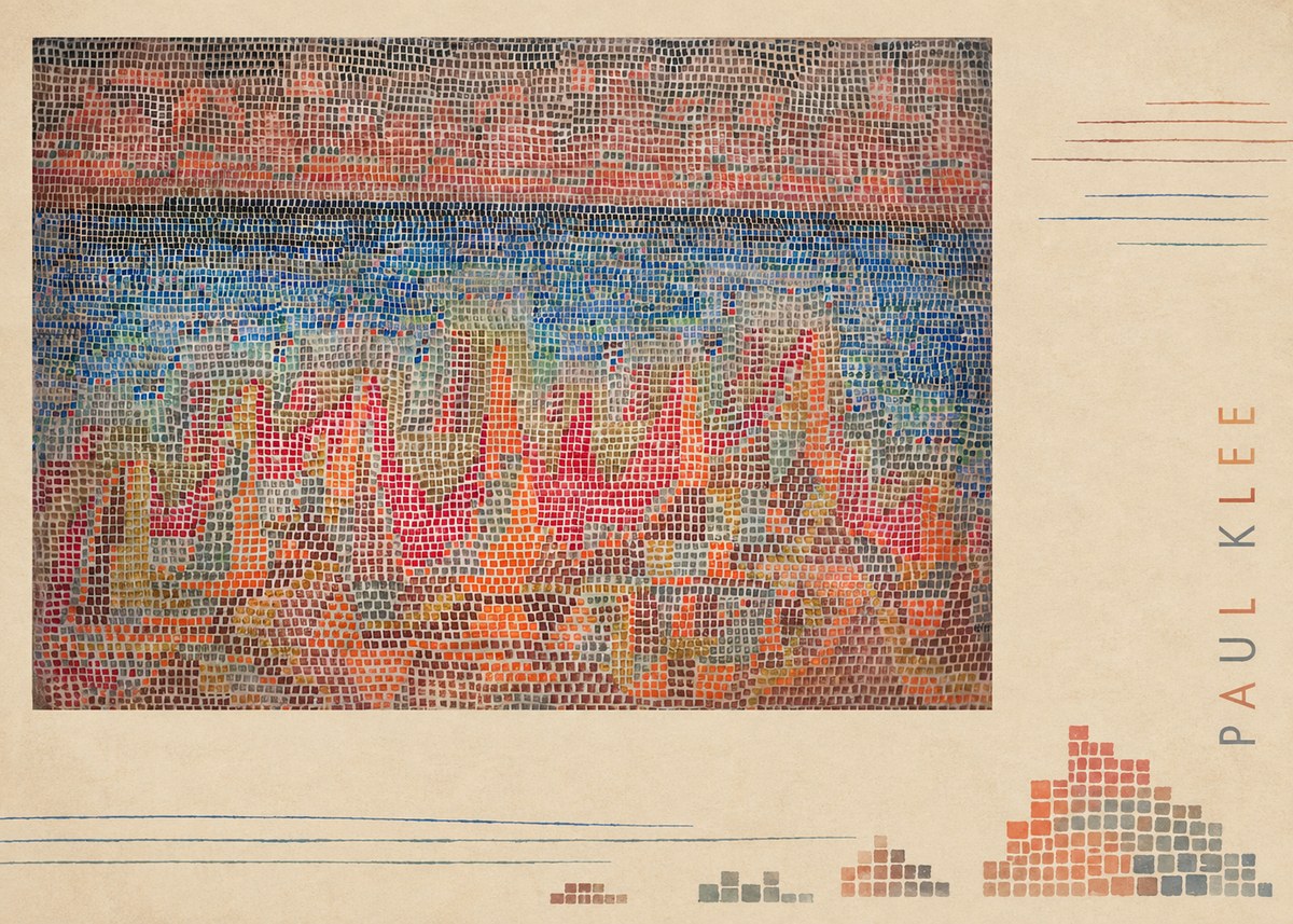 Paul Klee Abstract Gridded Composition No5 - Póster