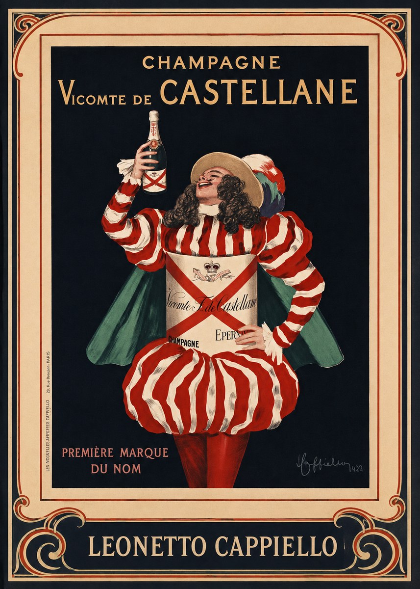 Leonetto Cappiello Champagne Vicomte De Castellane No1 - Póster