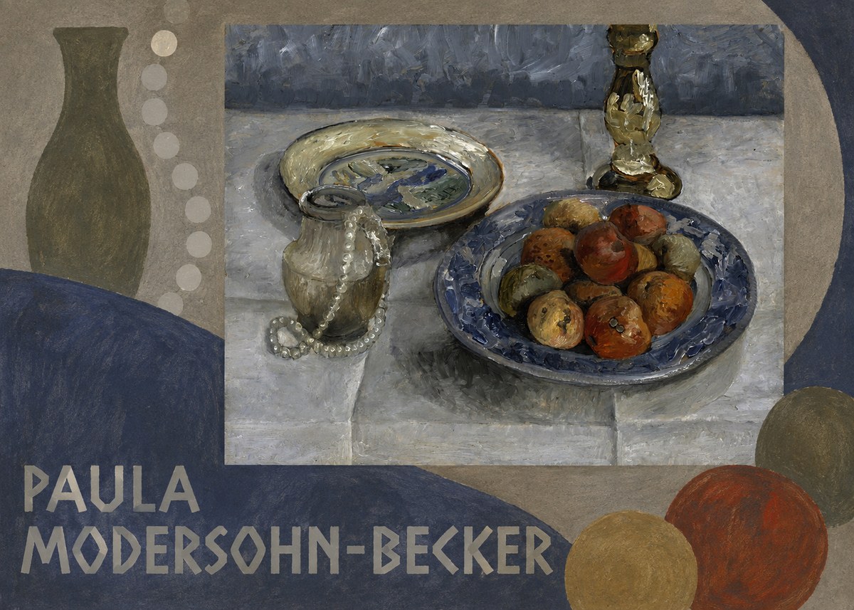 Paula Modersohn-Becker Still Life with Candlestick, Pitcher, and Fruit No5 - Póster