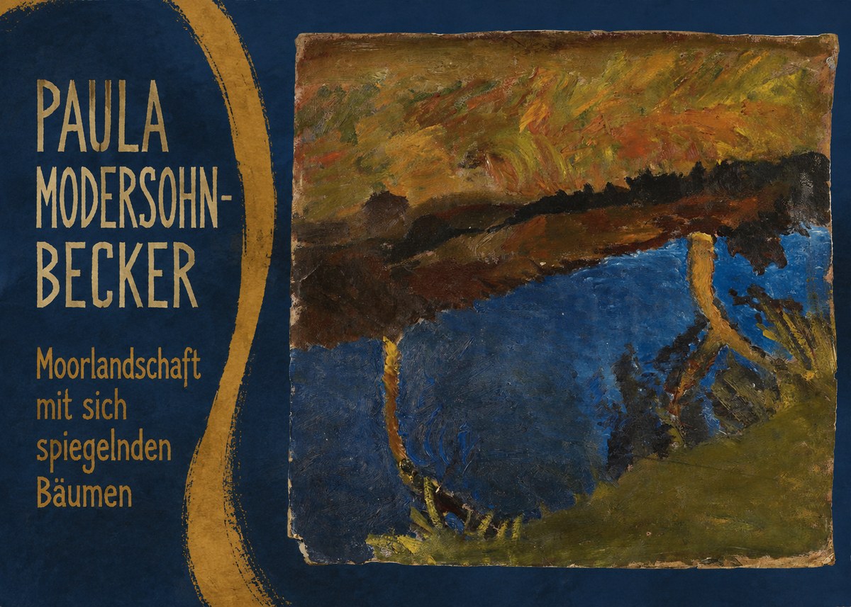 Paula Modersohn-Becker Moorlandschaft Mit Sich Spiegelnden Bäumen No5 - Póster