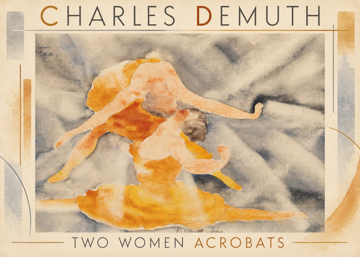 Charles Demuth Two Women Acrobats No1 - Póster