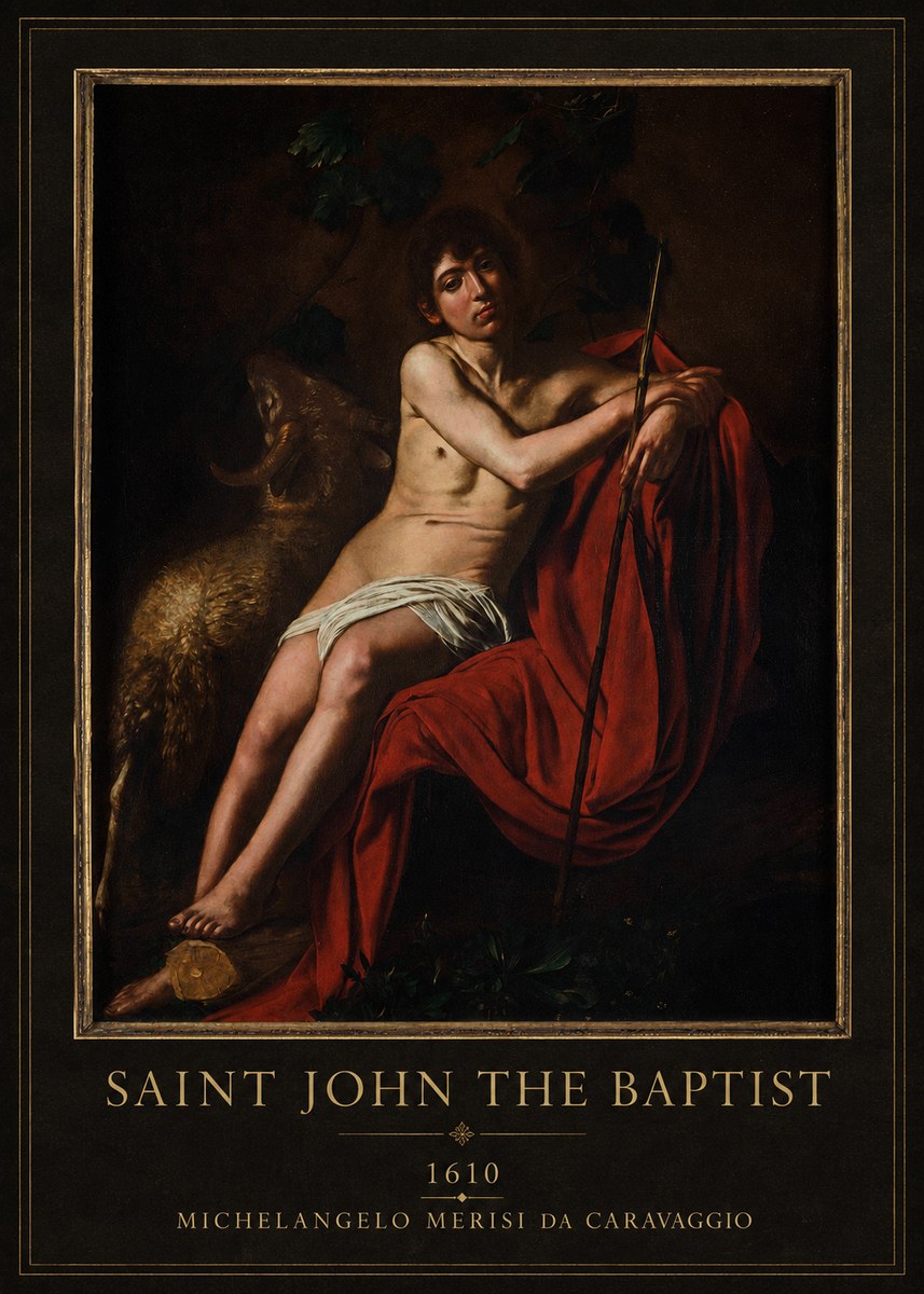 Michelangelo Merisi da Caravaggio Saint John the Baptist III No4 - Póster