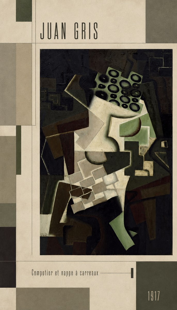 Juan Gris Compotier Et Nappe À Carreaux No3 - Póster