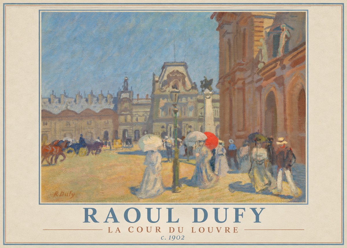 Raoul Dufy La Cour Du Louvre No1 - Póster
