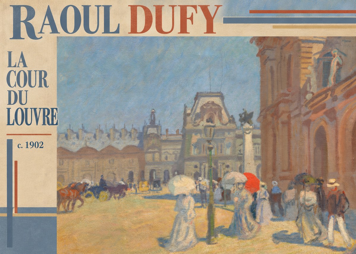Raoul Dufy La Cour Du Louvre No2 - Póster