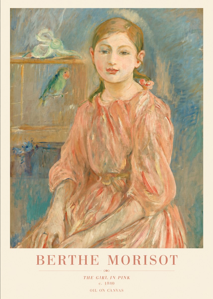 Berthe Morisot The Girl in Pink No1 - Póster