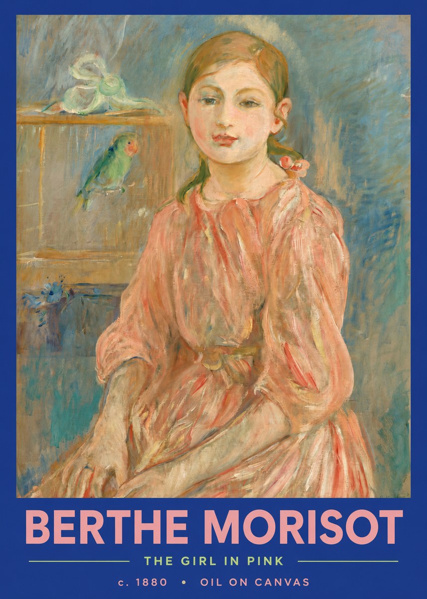 Berthe Morisot The Girl in Pink No2 - Póster