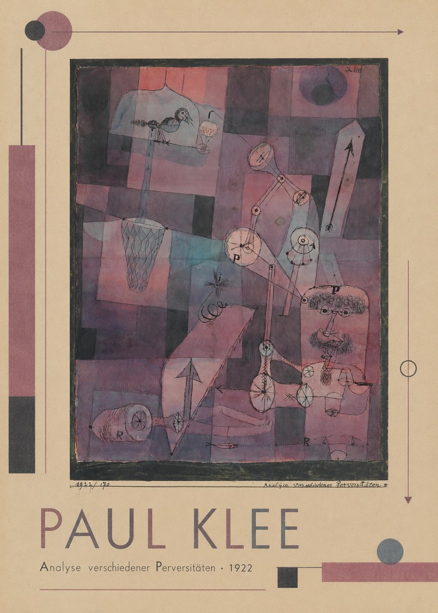 Paul Klee Analyse Verschiedener Perversitäten No1 - Póster