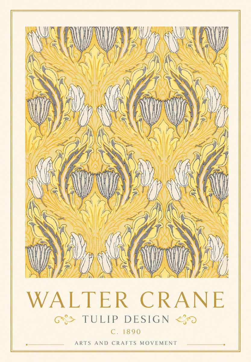 Walter Crane Tulip Design II No5 - Póster