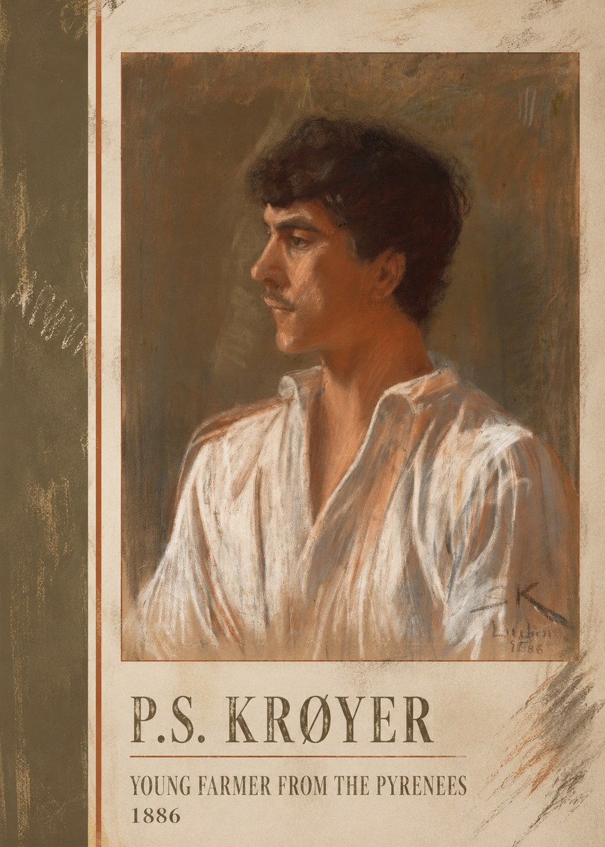 P.S. Krøyer Young Farmer from the Pyrenees No2 - Póster