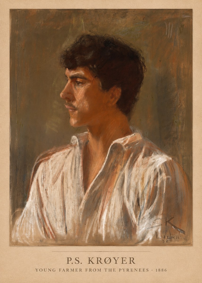 P.S. Krøyer Young Farmer from the Pyrenees No5 - Póster