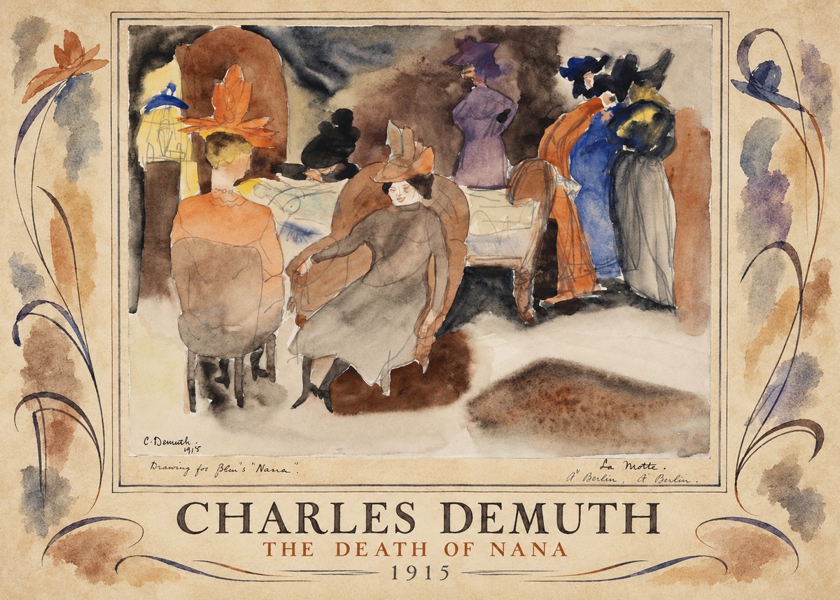 Charles Demuth The Death of Nana No4 - Póster