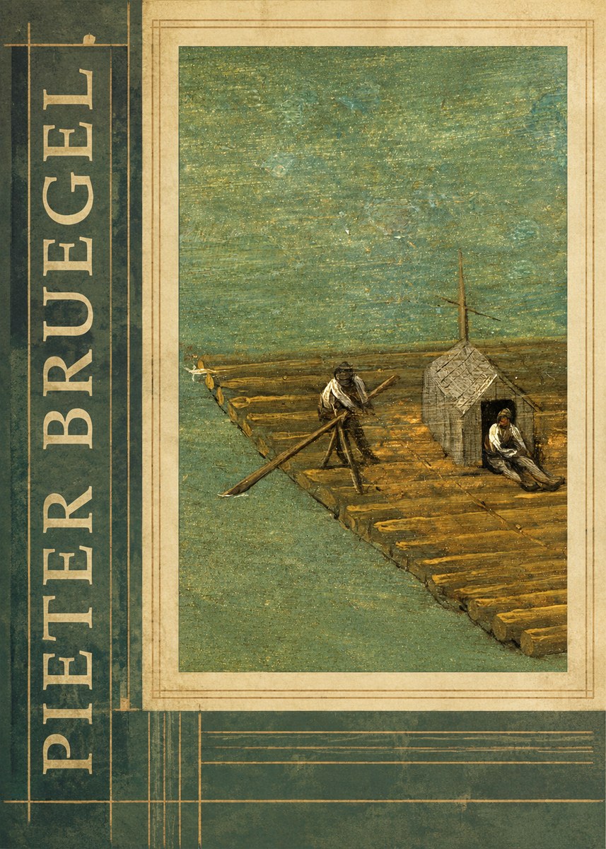 Pieter Bruegel Two Men on a Raft No2 - Póster