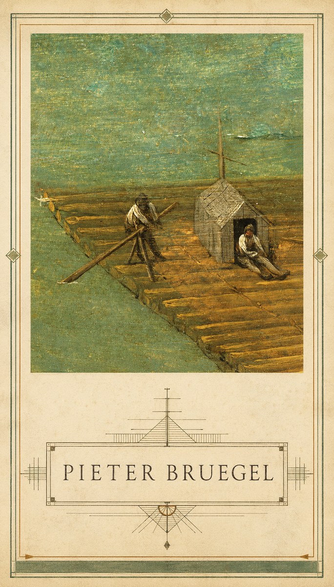 Pieter Bruegel Two Men on a Raft No3 - Póster