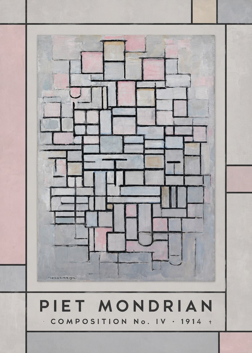 Piet Mondrian Composition No. Iv • 1914 No1 - Póster