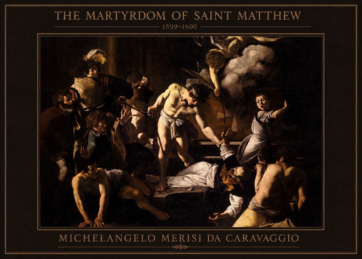 Michelangelo Merisi da Caravaggio The Martyrdom of Saint Matthew No4 - Póster
