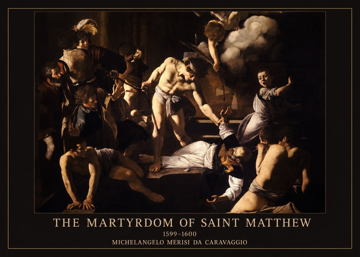 Michelangelo Merisi da Caravaggio The Martyrdom of Saint Matthew No6 - Póster