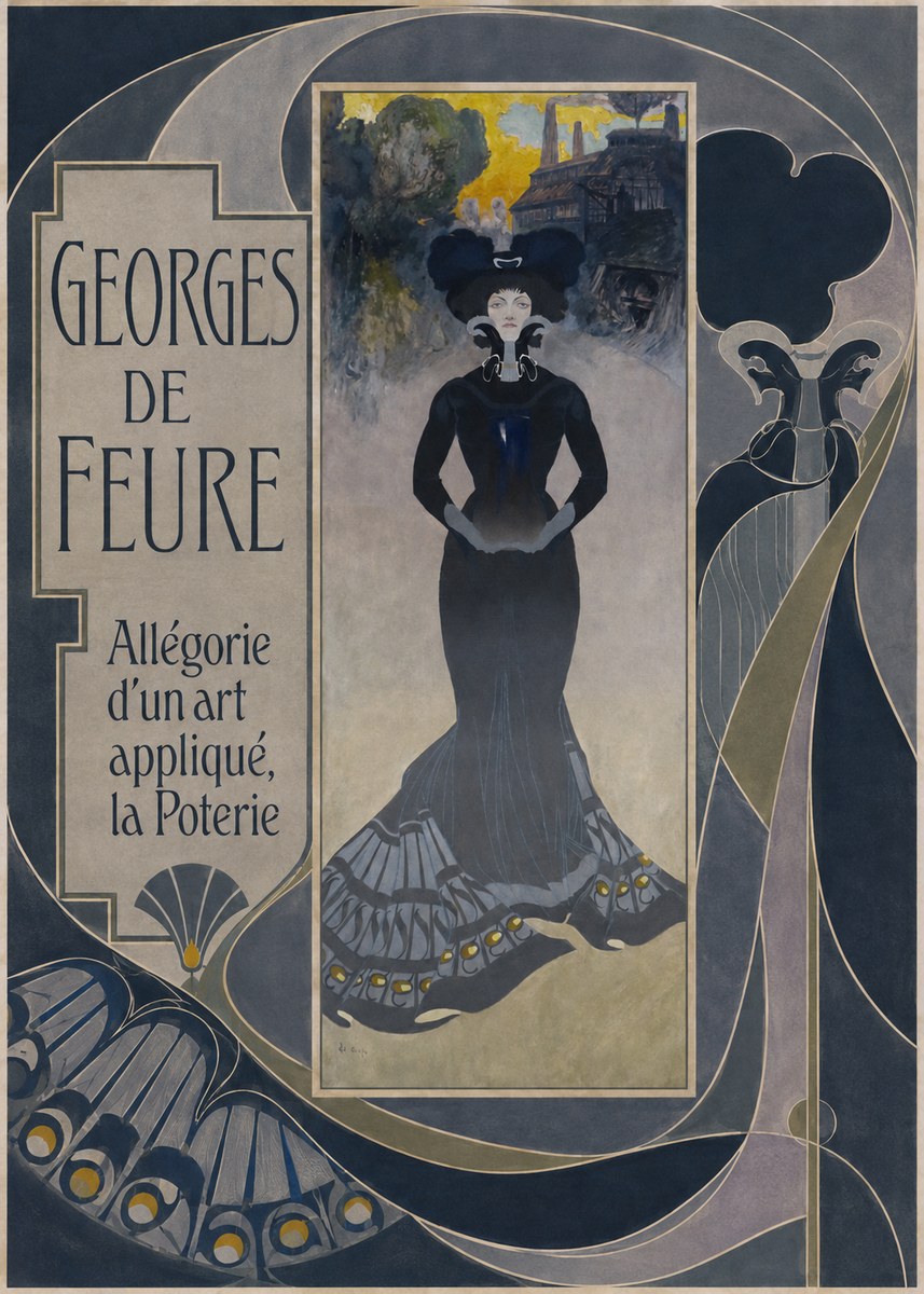 Georges de Feure Allégorie D'un Art Appliqué, La Poterie No5 - Póster