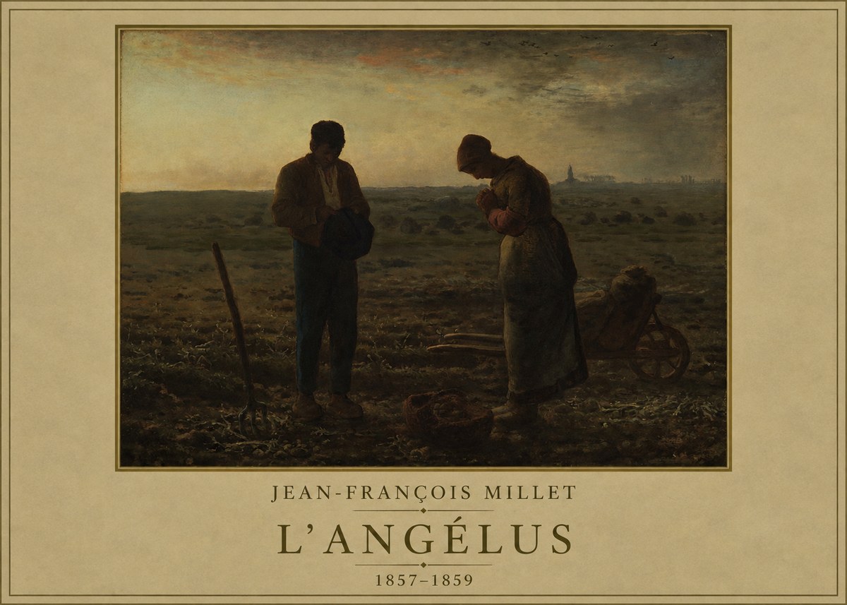 Jean-François Millet L'angélus I No1 - Póster