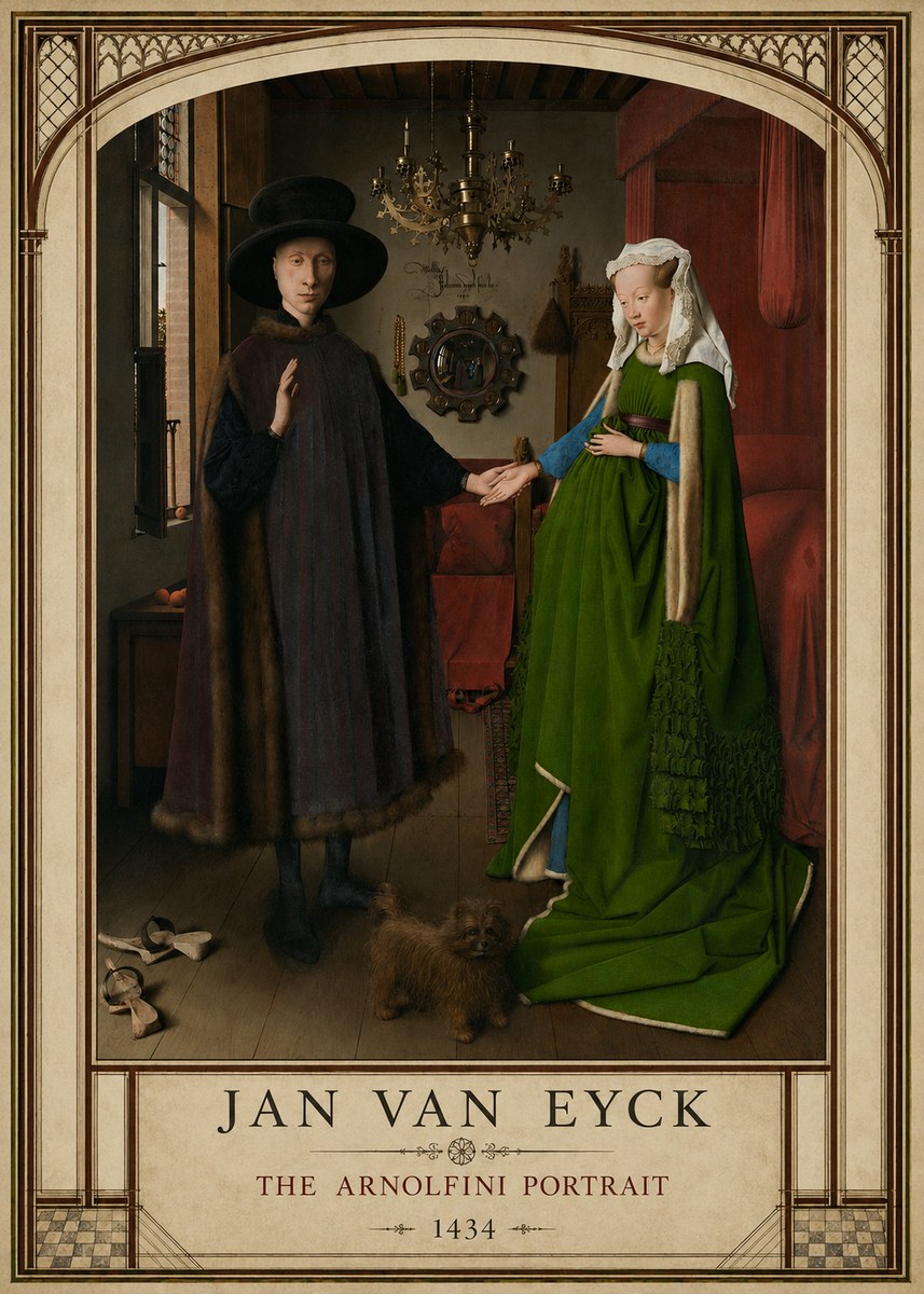 Jan van Eyck The Arnolfini Portrait V No3 - Póster