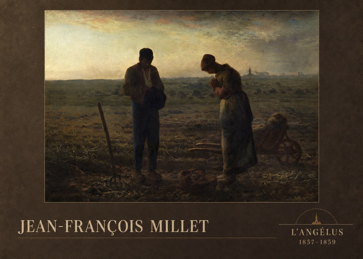 Jean-François Millet L'angélus II No2 - Póster
