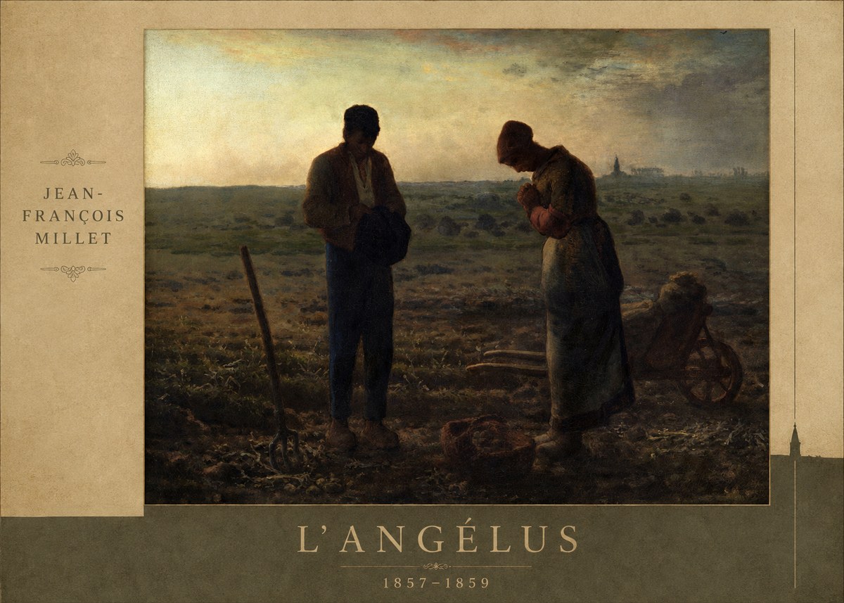 Jean-François Millet L'angélus II No3 - Póster