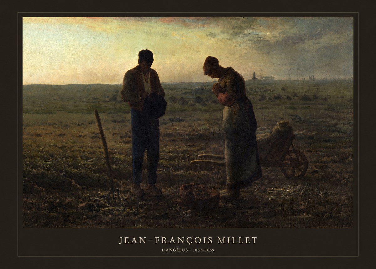 Jean-François Millet L'angélus II No4 - Póster