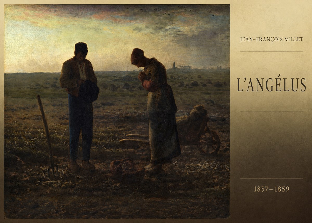 Jean-François Millet L'angélus II No6 - Póster