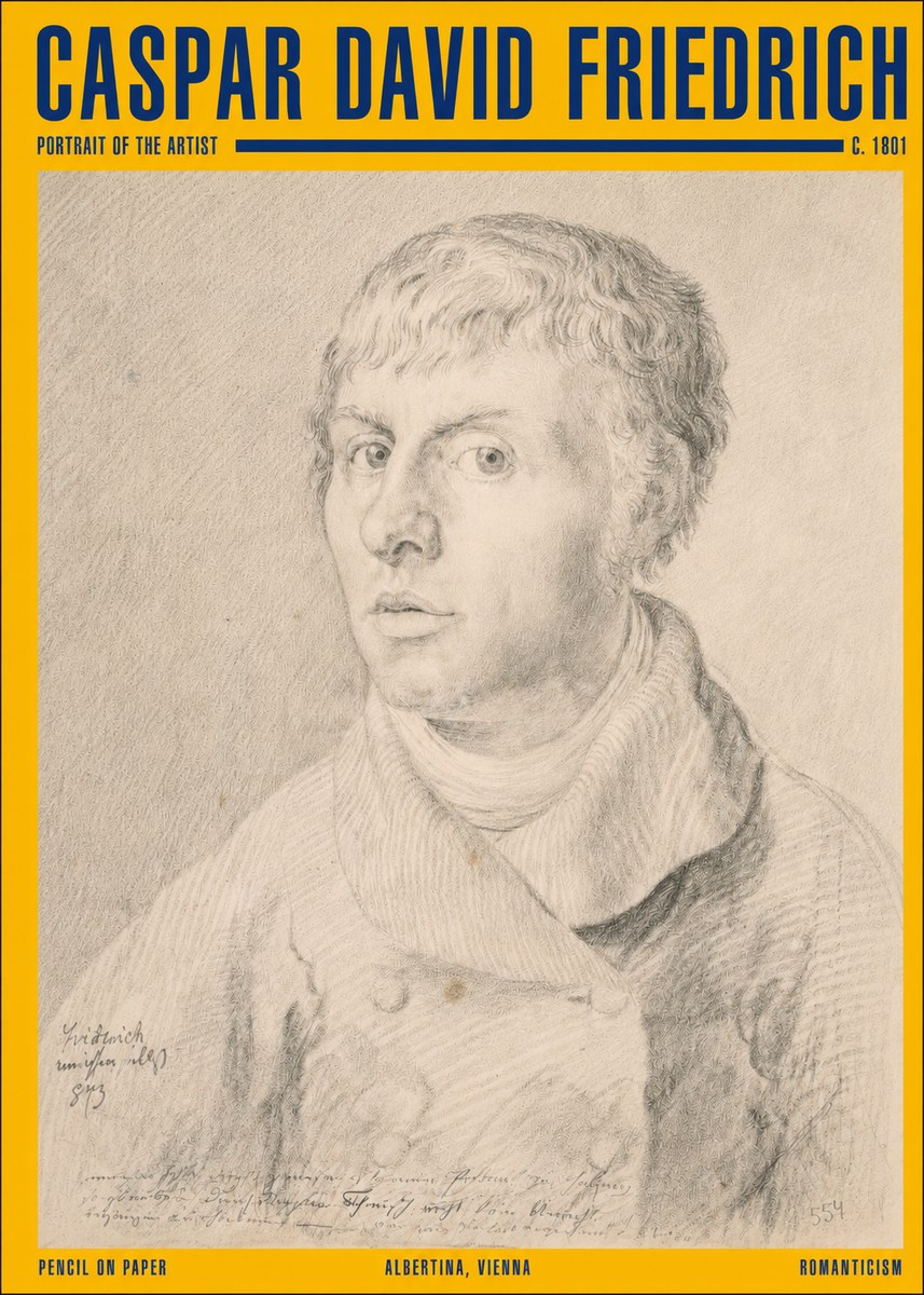 Caspar David Friedrich Portrait of the Artist No2 - Póster