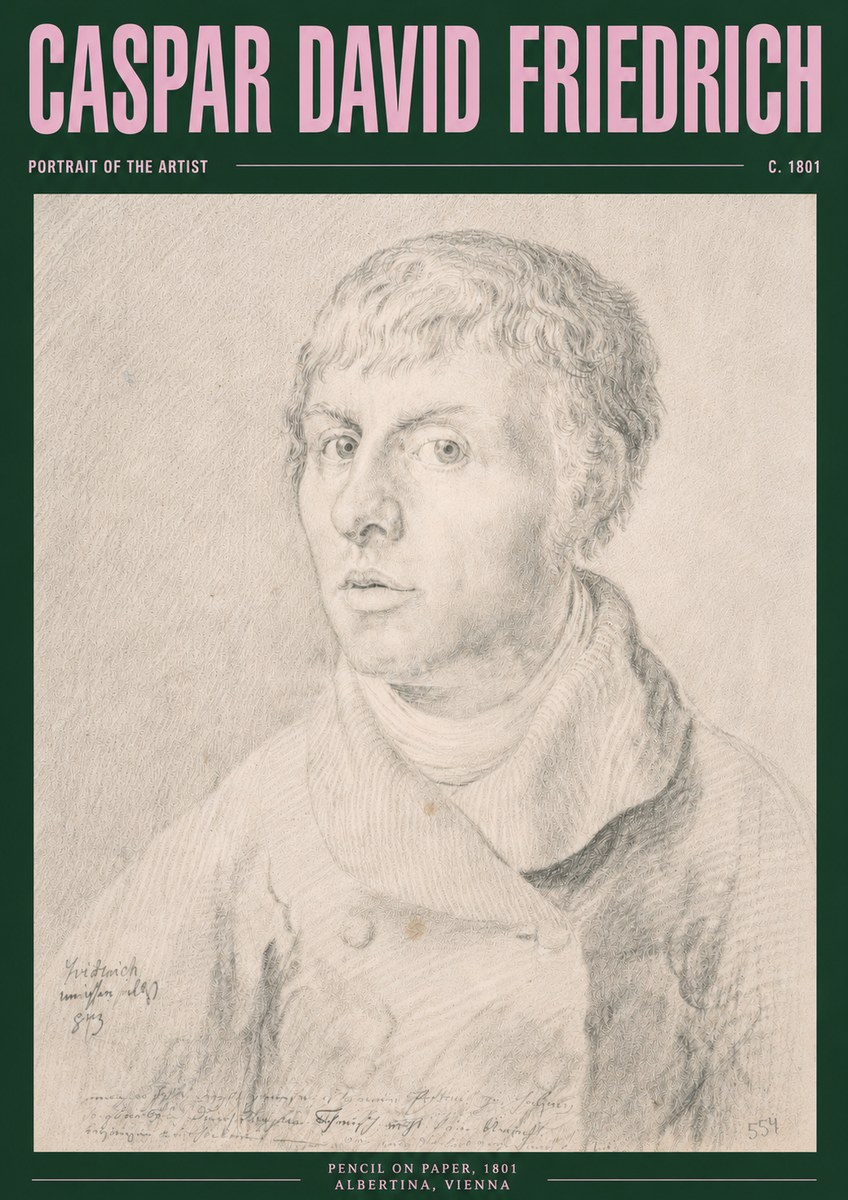 Caspar David Friedrich Portrait of the Artist No3 - Póster