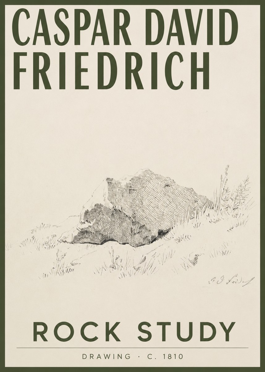 Caspar David Friedrich Rock Study No2 - Póster