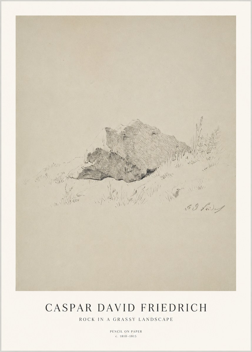 Caspar David Friedrich Rock Study No3 - Póster